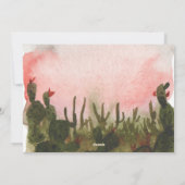 水彩砂漠のホリデーカード シーズンカード (裏面)