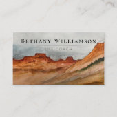 水彩砂漠の名刺（写真付） 名刺 (正面)