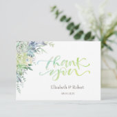 水彩砂漠の多肉植物サンキューカード サンキューカード (スタンド正面)