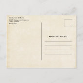 水彩砂漠サボテンと山 インビテーションポストカード (裏面)