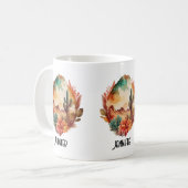水彩砂漠サボテンと山 コーヒーマグカップ (正面左)