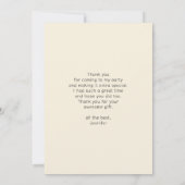 水彩砂漠サボテンと山 サンキューカード (裏面)