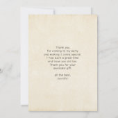 水彩砂漠サボテンと山 サンキューカード (裏面)