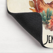 水彩砂漠サボテンと山 マウスパッド (コーナー)