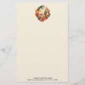 水彩砂漠サボテンと山 便箋 (正面)