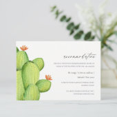 水彩砂漠サボテンの花宿泊施設 招待状 (スタンド正面)