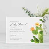 水彩砂漠サボテンフローラブライダルブランチ 招待状 (スタンド正面)