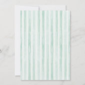 水彩砂漠サボテン多肉類ベビーバプテスマ 招待状 (裏面)