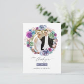 水彩砂漠多肉植物 ウェディング サンクス ポストカード (スタンド正面)