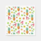水彩砂糖漬けフルーツパターン スタンダードカクテルナプキン (正面)