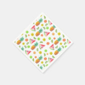 水彩砂糖漬けフルーツパターン スタンダードカクテルナプキン (角)