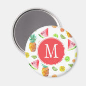 水彩砂糖漬けフルーツパターン マグネット (正面/裏面)