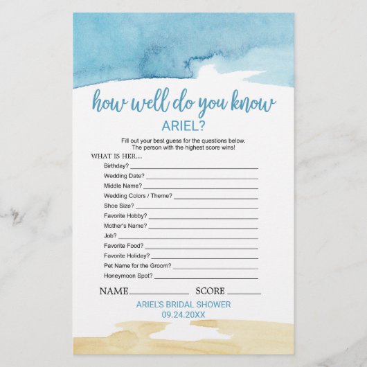 水彩砂&海「財布の中に何があるか」ゲーム (正面)