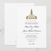 水彩礼拝堂クリスチャン結婚ズ 招待状 (正面/裏面)