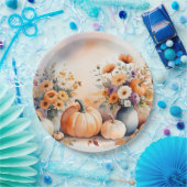 水彩祝秋 ペーパープレート (パーティー)