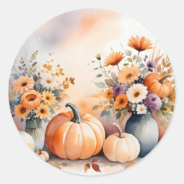 水彩祝秋 ラウンドシール