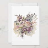 水彩神秘优雅的婚前早午餐 招待状 (裏面)