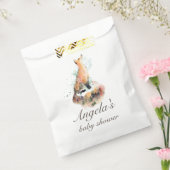 水彩神秘的なキツネの赤ちゃんシャワー フェイバーバッグ (封をした状態)