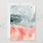 水彩神秘的なフォックスベビーシャワー招待状 (裏面)