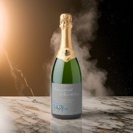 水彩神秘的な馬ANY大人の誕生日パーティー スパークリングワインラベル