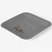 水彩神秘的な馬ANY誕生日パーティー ペーパープレート (傾斜あり)