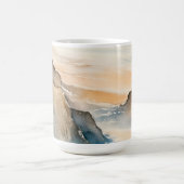 水彩禅の平和海岸 コーヒーマグカップ (中央)