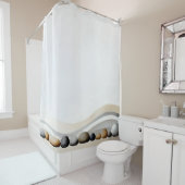 水彩禅石园林日式风格 シャワーカーテン (インサイチュ)