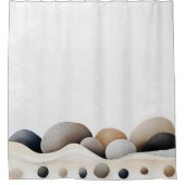 水彩禅石园林日式风格 シャワーカーテン (正面)