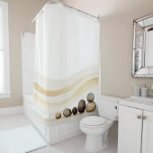 水彩禅石园林日式风格 シャワーカーテン (インサイチュ)