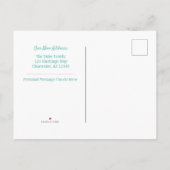 水彩私たちはFlamingoアドレスを移動した 案内ポストカード (裏面)