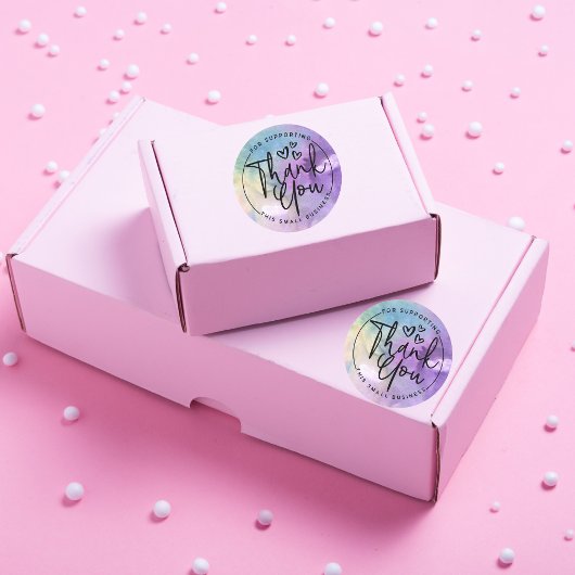 水彩私のビジネスをサポートしてくれてありがとう ラウンドシール