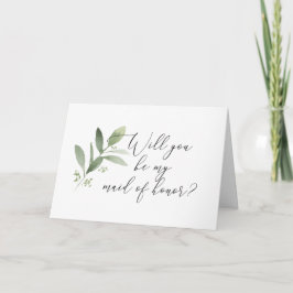 水彩私のメイド・オブ・オーナー（花嫁付き添い人）?カード カード