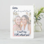 水彩私の提案になるメイド・オブ・オーナー（花嫁付き添い人） 案内状 (スタンド正面)