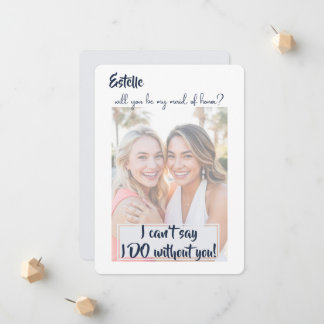 水彩私の提案になるメイド・オブ・オーナー（花嫁付き添い人） 案内状