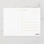 水彩私の花の女の子のリクエスト ポストカード (裏面)