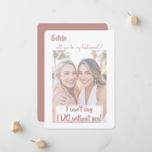 水彩私の花嫁のプロポーザルのカードになる 案内状 (正面/裏面インサイチュ)