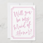 水彩私のMOHプロポーザルのカードになる 招待状 (正面)