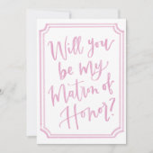 水彩私のMOHプロポーザルのカードになる 招待状 (正面)