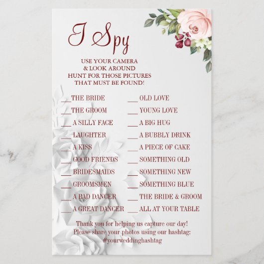 水彩私はスパイウェディングレセプションゲームカード チラシ (正面)