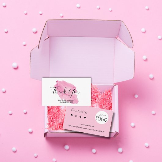 水彩私を支えてくれてありがとう 名刺