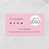 水彩私を支えてくれてありがとう 名刺 (裏面)