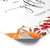 水彩秋かぼちゃのカードとギフト ポスター (角)