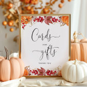 水彩秋かぼちゃのカードとギフト ポスター