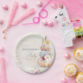 水彩秋かぼちゃガールベビーシャワー ペーパープレート (パーティー)