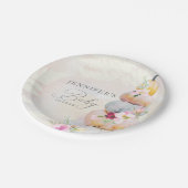 水彩秋かぼちゃガールベビーシャワー ペーパープレート (アングル)