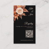 水彩秋のエレガンス結婚ズ登録 –  名刺 (正面)