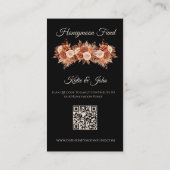 水彩秋のエレガンス結婚ズ登録 –  名刺 (裏面)