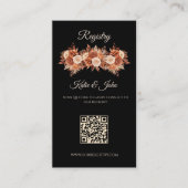 水彩秋のエレガンス結婚ズ登録 –  名刺 (正面)