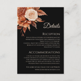 水彩秋のエレガンス結婚ズ –  エンクロージャーカード