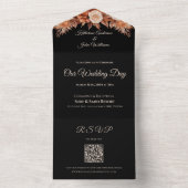 水彩秋のエレガンス結婚ズ –  オールインワン招待状 (内側)